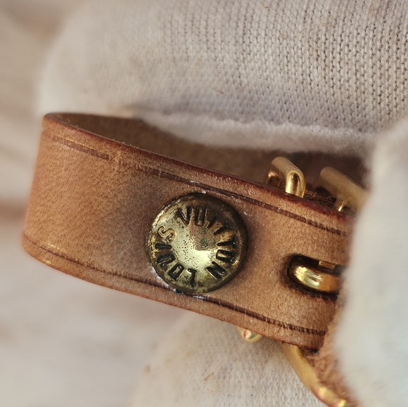 Louis Vuitton Set Vachetta Vintage Luggage Tag & Handle Strap X 2✨ - Picture 12 of 16